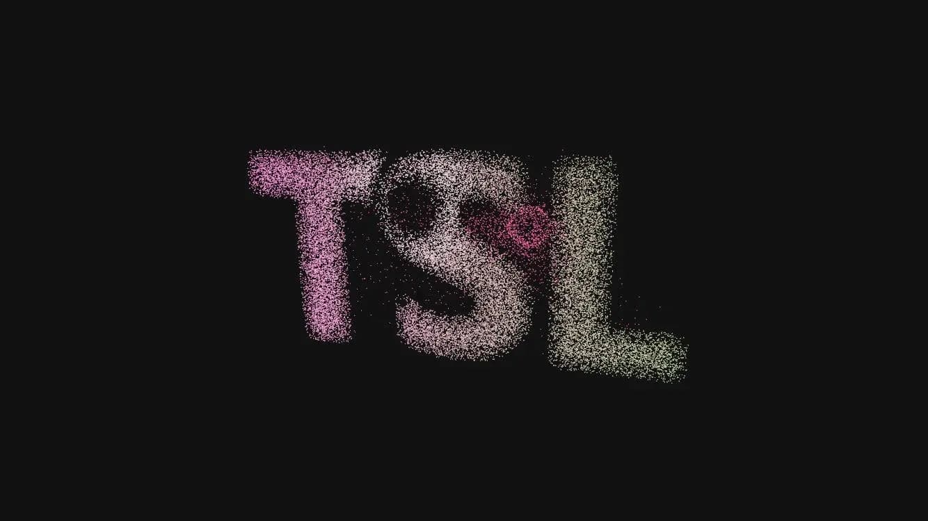 Interactive Particle Glow Text